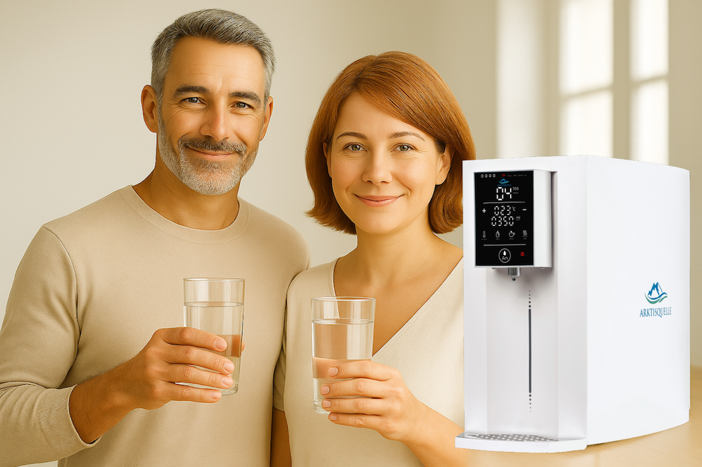 Arktisquelle Wasserfilter in der Küche: reines Wasser ohne Installation.